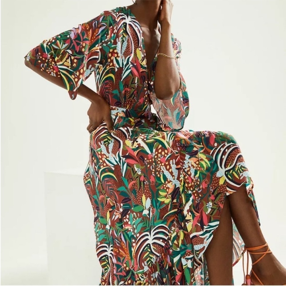Farm Rio x Anthropologie Fiesta Wrap Dress